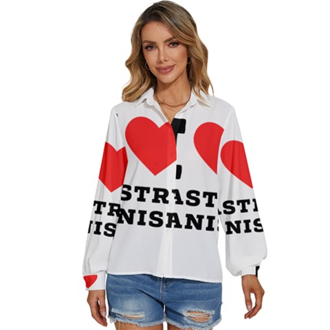 I Love Pastry Danish Women s Long Sleeve Button Up Shirt by ilovewhateva