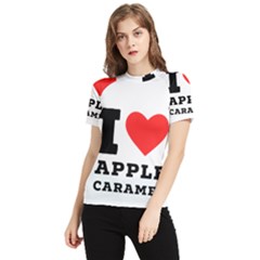 I Love Apple Caramel Women s Short Sleeve Rash Guard by ilovewhateva