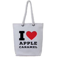 I Love Apple Caramel Full Print Rope Handle Tote (small) by ilovewhateva