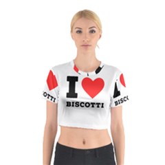 I Love Biscotti Cotton Crop Top by ilovewhateva