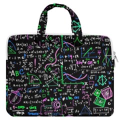 Math-linear-mathematics-education-circle-background Macbook Pro 16  Double Pocket Laptop Bag  by Salman4z