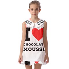 I Love Chocolate Mousse Kids  Pilgrim Collar Ruffle Hem Dress by ilovewhateva