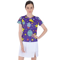 Card-with-lovely-planets Women s Sports Top by Salman4z