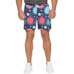 Seamless-pattern-microbes-virus-vector-illustration Men s Runner Shorts by Salman4z