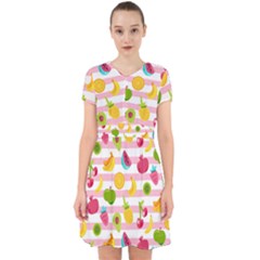 Tropical-fruits-berries-seamless-pattern Adorable In Chiffon Dress by Salman4z