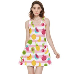 Tropical-fruits-berries-seamless-pattern Inside Out Reversible Sleeveless Dress by Salman4z