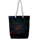 Mathematical-colorful-formulas-drawn-by-hand-black-chalkboard Full Print Rope Handle Tote (Small) View1