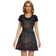 Mathematical-colorful-formulas-drawn-by-hand-black-chalkboard Apron Dress