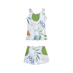 Seamless-tropical-pattern-with-papaya Kids  Boyleg Swimsuit by Salman4z