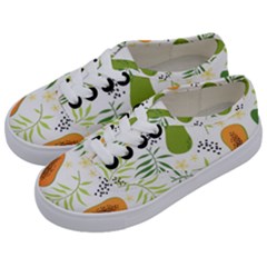 Seamless-tropical-pattern-with-papaya Kids  Classic Low Top Sneakers by Salman4z