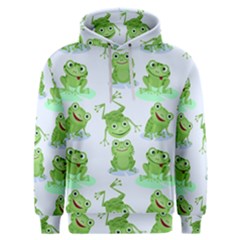 Cute-green-frogs-seamless-pattern Men s Overhead Hoodie by Salman4z