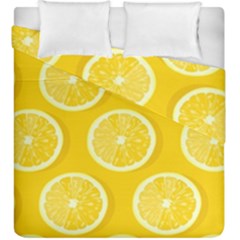 Lemon-fruits-slice-seamless-pattern Duvet Cover Double Side (king Size)