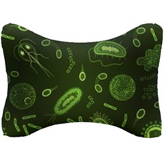 Bacteria-virus-seamless-pattern-inversion Seat Head Rest Cushion by Salman4z