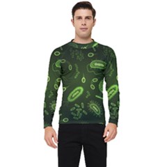 Bacteria-virus-seamless-pattern-inversion Men s Long Sleeve Rash Guard by Salman4z