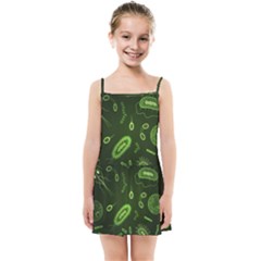 Bacteria-virus-seamless-pattern-inversion Kids  Summer Sun Dress by Salman4z