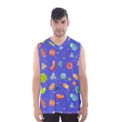 Virus-seamless-pattern Men s Basketball Tank Top by Salman4z