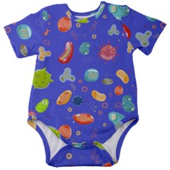 Virus-seamless-pattern Baby Short Sleeve Bodysuit by Salman4z