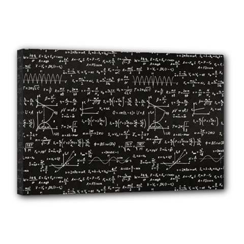 Math-equations-formulas-pattern Canvas 18  X 12  (stretched) by Salman4z