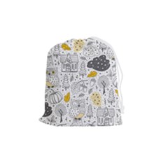 Doodle-seamless-pattern-with-autumn-elements Drawstring Pouch (medium) by Salman4z