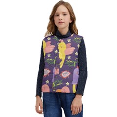 Exotic-seamless-pattern-with-parrots-fruits Kid s Short Button Up Puffer Vest	 by Salman4z