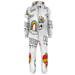 Abstract-fashion-background-suitable-fabric-printing Hooded Jumpsuit (men) by Salman4z