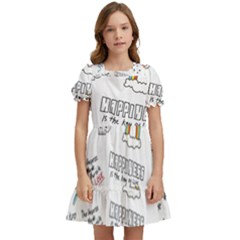 Abstract-fashion-background-suitable-fabric-printing Kids  Puff Sleeved Dress