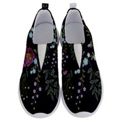 Embroidery-trend-floral-pattern-small-branches-herb-rose No Lace Lightweight Shoes by Salman4z