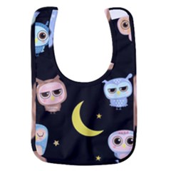 Cute-owl-doodles-with-moon-star-seamless-pattern Baby Bib by Salman4z