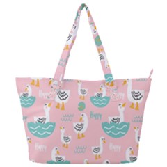 Cute-happy-duck-gift-card-design-seamless-pattern-template Full Print Shoulder Bag