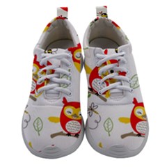 Seamless-pattern-vector-owl-cartoon-with-bugs Women Athletic Shoes by Salman4z