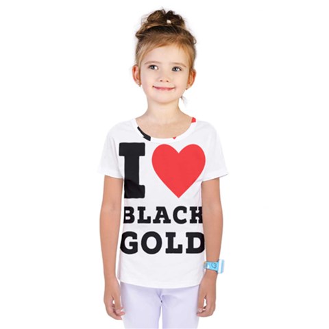 I Love Black Gold Kids  One Piece Tee by ilovewhateva