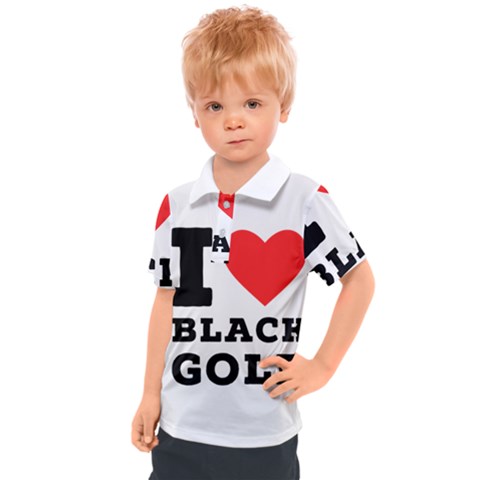 I Love Black Gold Kids  Polo Tee by ilovewhateva