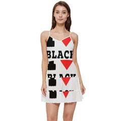 I Love Black Gold Short Frill Dress by ilovewhateva
