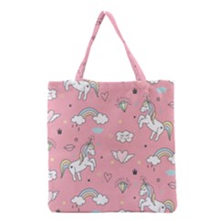 Cute-unicorn-seamless-pattern Grocery Tote Bag by Salman4z