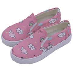 Cute-unicorn-seamless-pattern Kids  Canvas Slip Ons by Salman4z