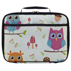 Forest-seamless-pattern-with-cute-owls Full Print Lunch Bag by Salman4z