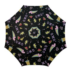 Cute-girl-things-seamless-background Golf Umbrellas by Salman4z