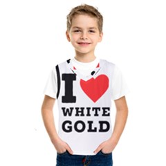 I love white gold  Kids  Basketball Tank Top