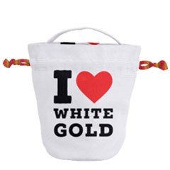 I love white gold  Drawstring Bucket Bag