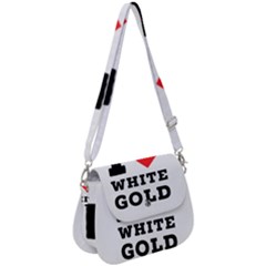 I Love White Gold  Saddle Handbag by ilovewhateva