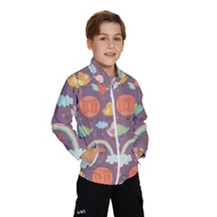 Cute-seamless-pattern-with-doodle-birds-balloons Kids  Windbreaker by Salman4z