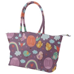 Cute-seamless-pattern-with-doodle-birds-balloons Canvas Shoulder Bag by Salman4z