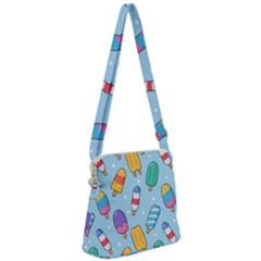 Cute-kawaii-ice-cream-seamless-pattern Zipper Messenger Bag by Salman4z