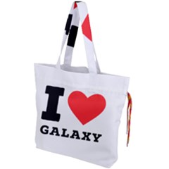 I Love Galaxy  Drawstring Tote Bag by ilovewhateva