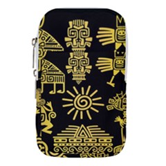 Maya-style-gold-linear-totem-icons Waist Pouch (large) by Salman4z