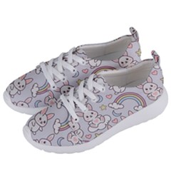 Seamless-pattern-with-cute-rabbit-character Women s Lightweight Sports Shoes