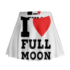 I Love Full Moon Mini Flare Skirt by ilovewhateva