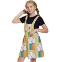 Smile-cloud-rainbow-pattern-yellow Kids  Apron Dress View2