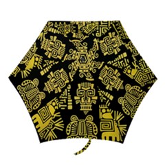 American-golden-ancient-totems Mini Folding Umbrellas