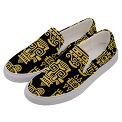 American-golden-ancient-totems Men s Canvas Slip Ons by Salman4z